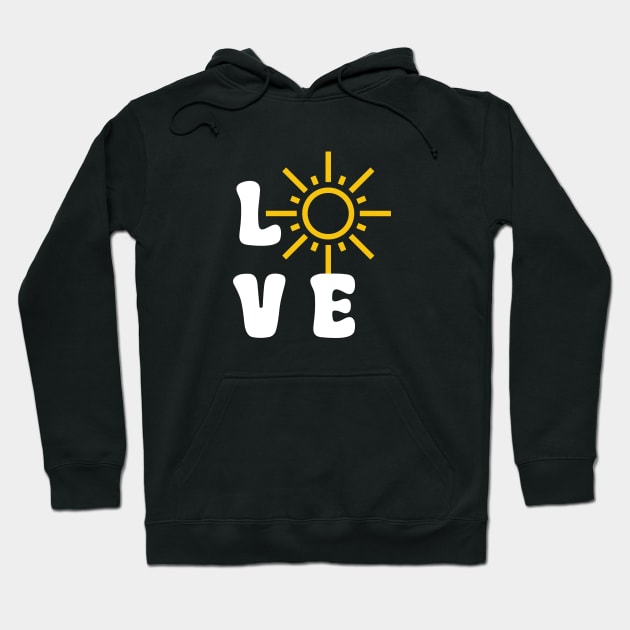 Love Sun White Hoodie by sapphire seaside studio